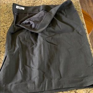 Lined deep grey pencil skirt